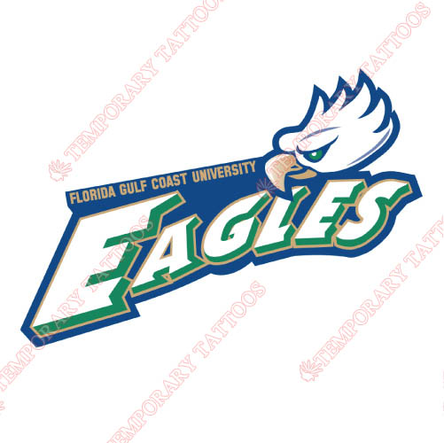 Florida Gulf Coast Eagles Customize Temporary Tattoos Stickers NO.4393